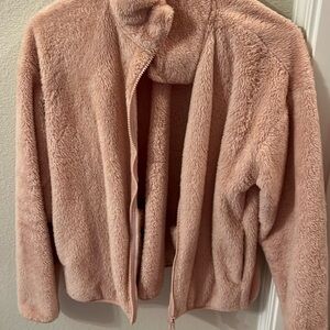 Fluffy Yarn Fleece Full-Zip Jacket in Pink | UNIQLO